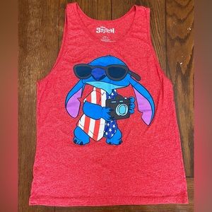 Disney Stitch tank top Men’s size large patriotic EUC